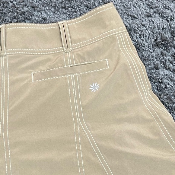 Athleta tan whatever pleated skort shorts skirt woman’s size 6 - Picture 7 of 15